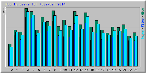 Hourly usage for November 2014