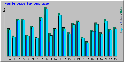 Hourly usage for June 2015