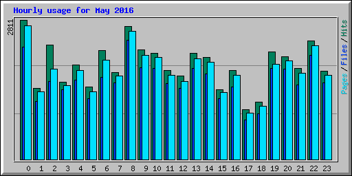 Hourly usage for May 2016